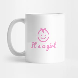 it's a girl design with cute face icon Mug